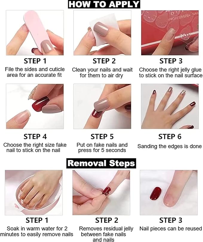 (24 PCS)(  Nail Blue Butterfly ) Long Length Long Water Pipe Fake Nails Square Had Nail Tips False Nail Girl