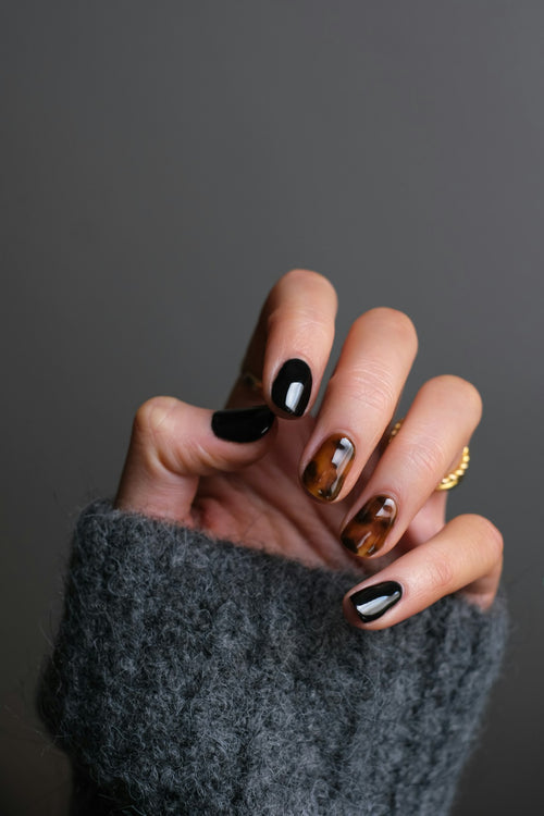 Milky nude French press-on nails